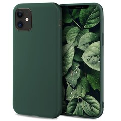 Силиконовый чехол Moozy Minimalist для iPhone 12, iPhone 12 Pro, тонкий и матовый чехол из силикона TPU, темно-зеленый цена и информация | Чехлы для телефонов | pigu.lt