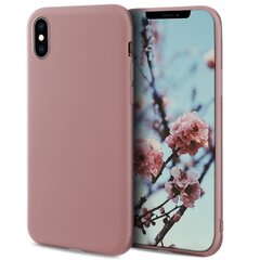 Силиконовый чехол Moozy Minimalist для iPhone X и iPhone XS, тонкий и матовый чехол из силикона TPU, роза бежевого цвета цена и информация | Чехлы для телефонов | pigu.lt