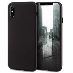 Силиконовый чехол Moozy Minimalist для iPhone X и iPhone XS, тонкий и матовый чехол из силикона TPU, черный цена и информация | Чехлы для телефонов | pigu.lt