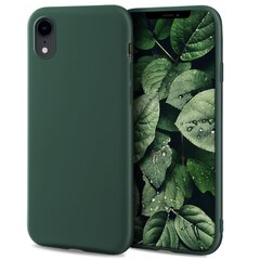 Силиконовый чехол Moozy Minimalist для iPhone XR, тонкий и матовый чехол из силикона TPU, темно-зеленый цена и информация | Чехлы для телефонов | pigu.lt