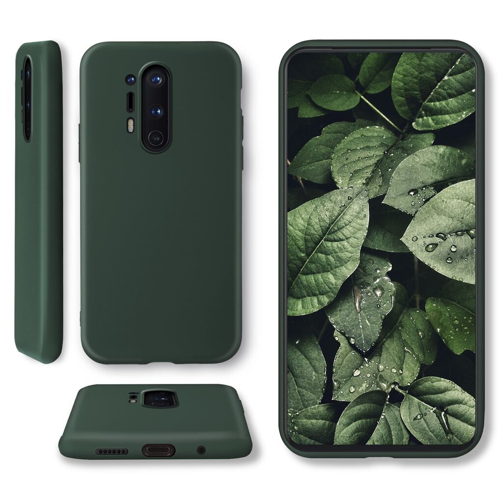 Moozy Minimalist dėklas, skirtas OnePlus 8 Pro, tamsiai žalias kaina ir informacija | Telefono dėklai | pigu.lt