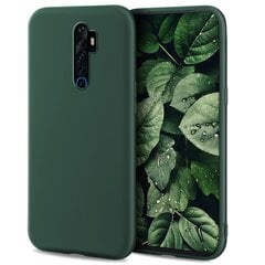 Силиконовый чехол Moozy Minimalist для Oppo Reno2 Z, тонкий и матовый чехол из силикона TPU, темно-зеленый цена и информация | Чехлы для телефонов | pigu.lt