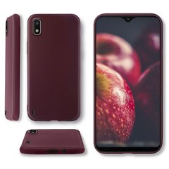 Силиконовый чехол Moozy Minimalist для Samsung A10, тонкий и матовый чехол из силикона TPU, винно-красный цена и информация | Чехлы для телефонов | pigu.lt