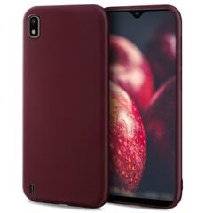 Силиконовый чехол Moozy Minimalist для Samsung A10, тонкий и матовый чехол из силикона TPU, винно-красный цена и информация | Чехлы для телефонов | pigu.lt