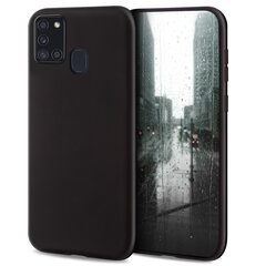 Силиконовый чехол Moozy Minimalist для Samsung A21s, тонкий и матовый чехол из силикона TPU, черный цена и информация | Чехлы для телефонов | pigu.lt