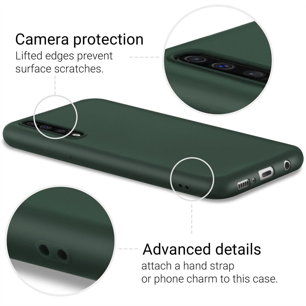 Moozy Minimalist dėklas, skirtas Samsung A50, tamsiai žalias kaina ir informacija | Telefono dėklai | pigu.lt
