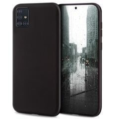 Силиконовый чехол Moozy Minimalist для Samsung A51, тонкий и матовый чехол из силикона TPU, черный цена и информация | Чехлы для телефонов | pigu.lt