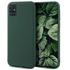 Силиконовый чехол Moozy Minimalist для Samsung A51, тонкий и матовый чехол из силикона TPU, темно-зеленый цена и информация | Чехлы для телефонов | pigu.lt