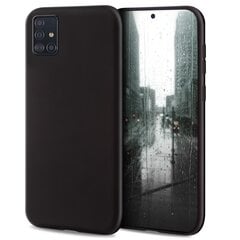 Силиконовый чехол Moozy Minimalist для Samsung A71, тонкий и матовый чехол из силикона TPU, черный цена и информация | Чехлы для телефонов | pigu.lt