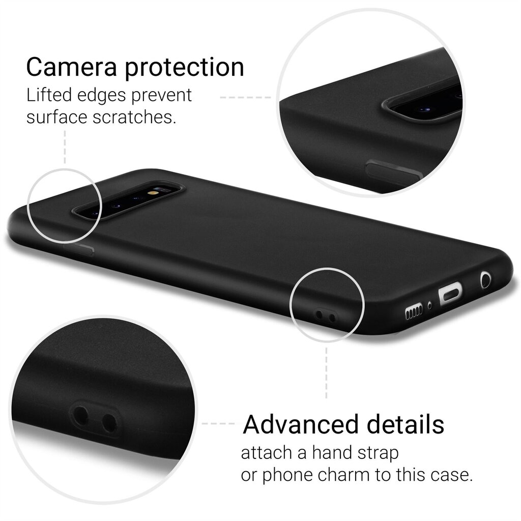 Moozy Minimalist dėklas, skirtas Samsung S10, juodas kaina ir informacija | Telefono dėklai | pigu.lt