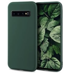 Силиконовый чехол Moozy Minimalist для Samsung S10, тонкий и матовый чехол из силикона TPU, темно-зеленый цена и информация | Чехлы для телефонов | pigu.lt