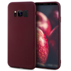 Силиконовый чехол Moozy Minimalist для Samsung S8, тонкий и матовый чехол из силикона TPU, винно-красный цена и информация | Чехлы для телефонов | pigu.lt