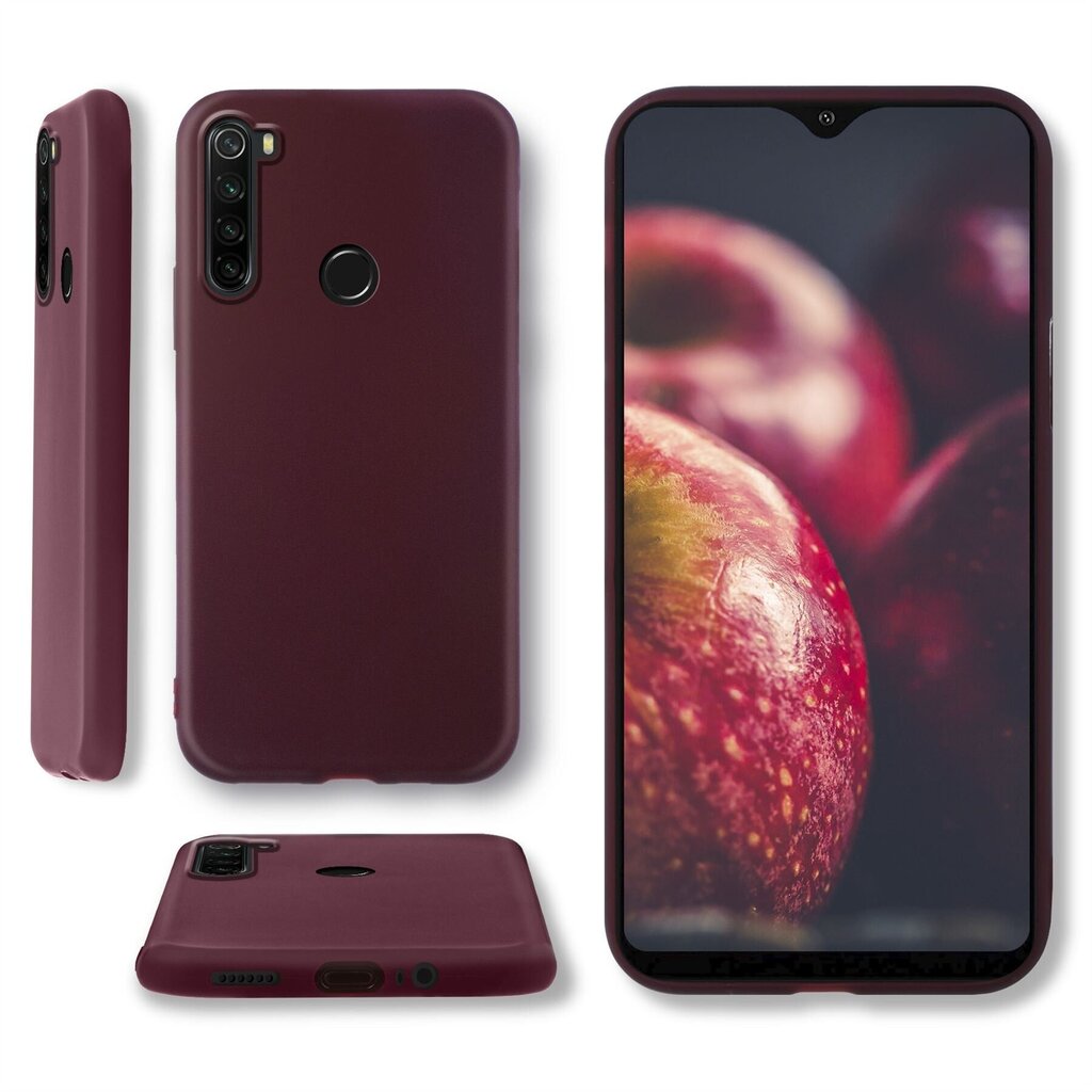 Moozy Minimalist dėklas, skirtas Xiaomi Redmi Note 8, vyno spalvos kaina ir informacija | Telefono dėklai | pigu.lt