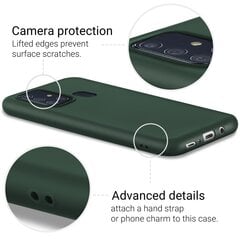 Силиконовый Чехол Moozy Minimalist для Samsung A21s – тонкий и матовый чехол из силикона TPU, темно-зеленый цена и информация | Чехлы для телефонов | pigu.lt