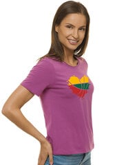 Marškinėliai moterims LTU JS/SD211-43162, violetiniai цена и информация | Футболка женская | pigu.lt