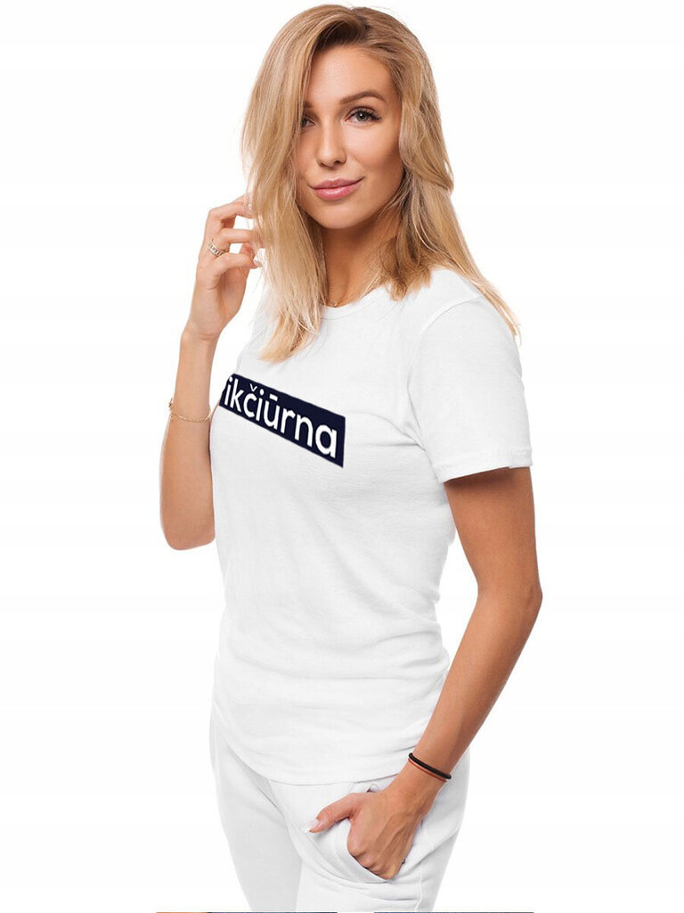 Marškinėliai moterims Pikčiūrna JS/SD211-43305, balti цена и информация | Marškinėliai moterims | pigu.lt