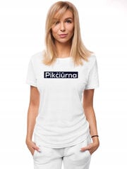 Marškinėliai moterims Pikčiūrna JS/SD211-43305, balti цена и информация | Женские футболки | pigu.lt