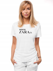 Marškinėliai moterims Zaraza JS/SD211-43296, balti цена и информация | Футболка женская | pigu.lt
