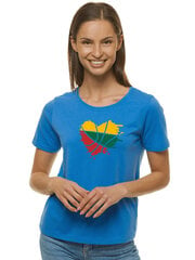 Marškinėliai moterims LTU JS/SD211-43161, mėlyni kaina ir informacija | Marškinėliai moterims | pigu.lt