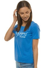 Marškinėliai moterims Prada JS/SD211-43230, mėlyni kaina ir informacija | Marškinėliai moterims | pigu.lt