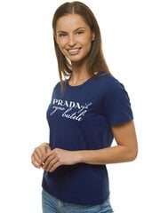 Marškinėliai moterims Prada JS/SD211-43229, mėlyni цена и информация | Женские футболки | pigu.lt