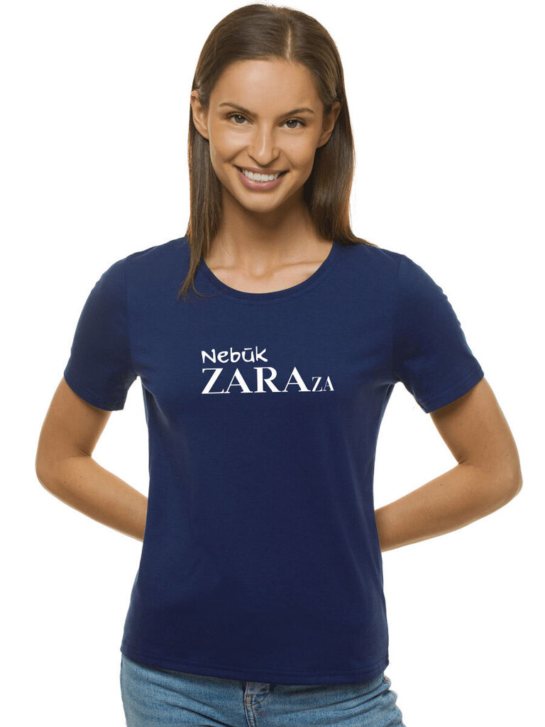 Marškinėliai moterims Zaraza JS/SD211-43293, mėlyni цена и информация | Marškinėliai moterims | pigu.lt