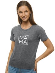 Marškinėliai moterims MAMA JS/SD211-43144, pilki цена и информация | Футболка женская | pigu.lt