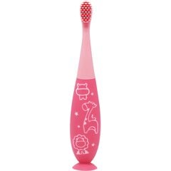 Многоразовая зубная щетка с силиконовой насадкой — Pink цена и информация | Зубные щетки, пасты | pigu.lt
