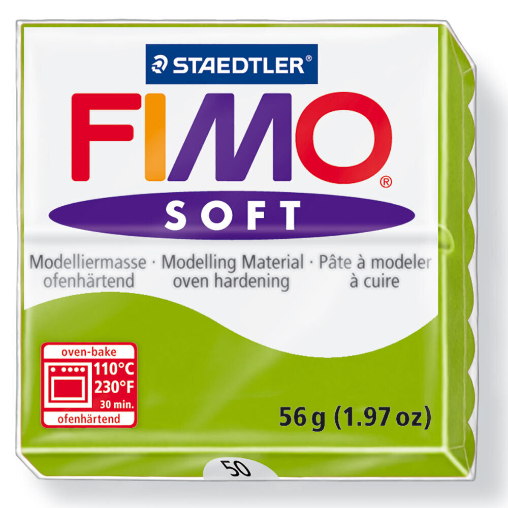 Modelinas Fimo Soft Apple green 56g. žalias kaina ir informacija | Piešimo, tapybos, lipdymo reikmenys | pigu.lt