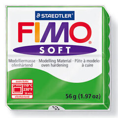 Моделин Fimo Soft Tropical green, 56 гр., зелёный цена и информация | Принадлежности для рисования, лепки | pigu.lt