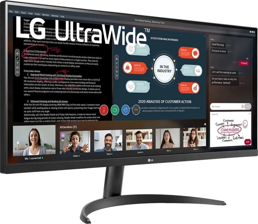 LG 34WP500-B, 34" kaina ir informacija | Monitoriai | pigu.lt