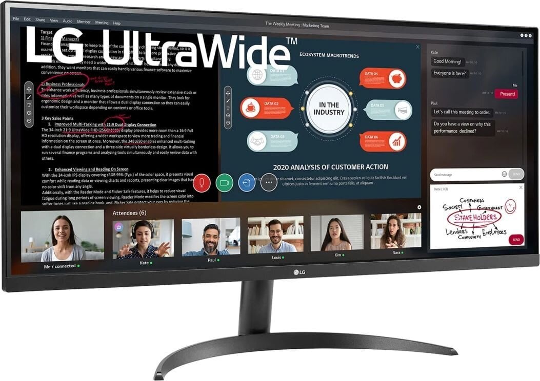 LG 34WP500-B, 34" цена и информация | Monitoriai | pigu.lt