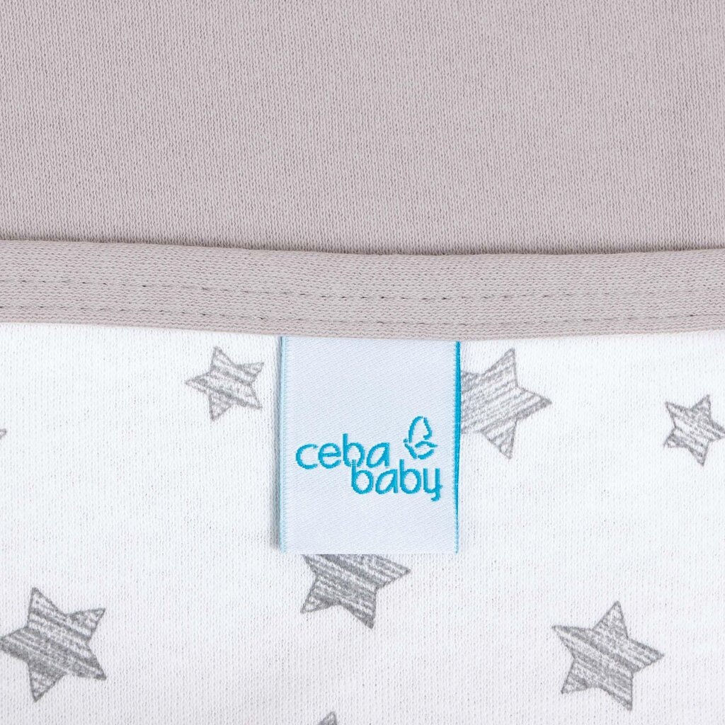 CebaBaby pledas Jersey 90x100 pilkos - žvaigždės, pilkas kaina ir informacija | Patalynė kūdikiams, vaikams | pigu.lt
