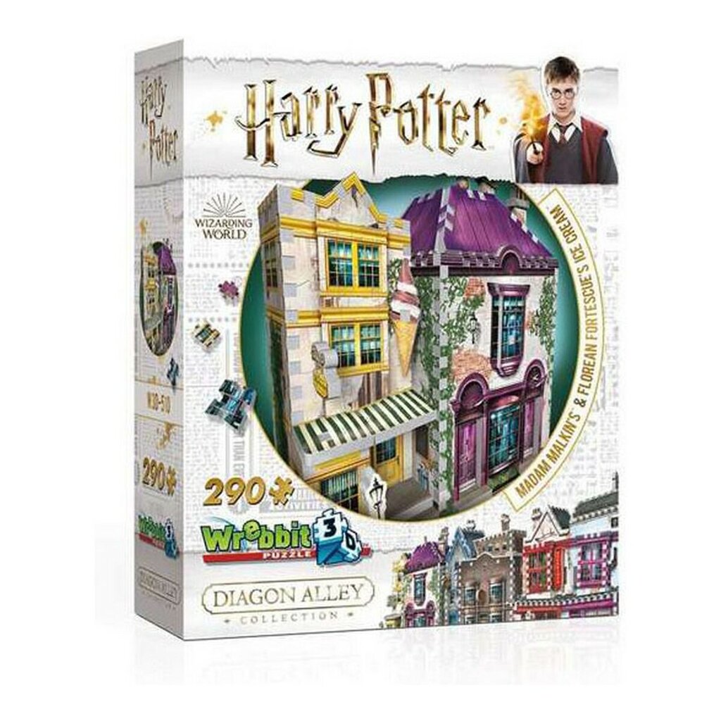 3D Puzlė Harry Potter Madam Malkin's & Florean Fortescue's Ice Cream Wrebbit, 219539, 209 d. kaina ir informacija | Dėlionės (puzzle) | pigu.lt