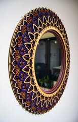 Medinis pakabinamas veidrodis - mandala, 45x45 cm цена и информация | Зеркала | pigu.lt