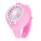 RoGer Portable Mini Watch Fan USB for Children Pink kaina ir informacija | Ventiliatoriai | pigu.lt