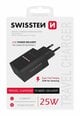 Swissten Premium 25W Сетевое зарядное устройство USB-C PD Черный
