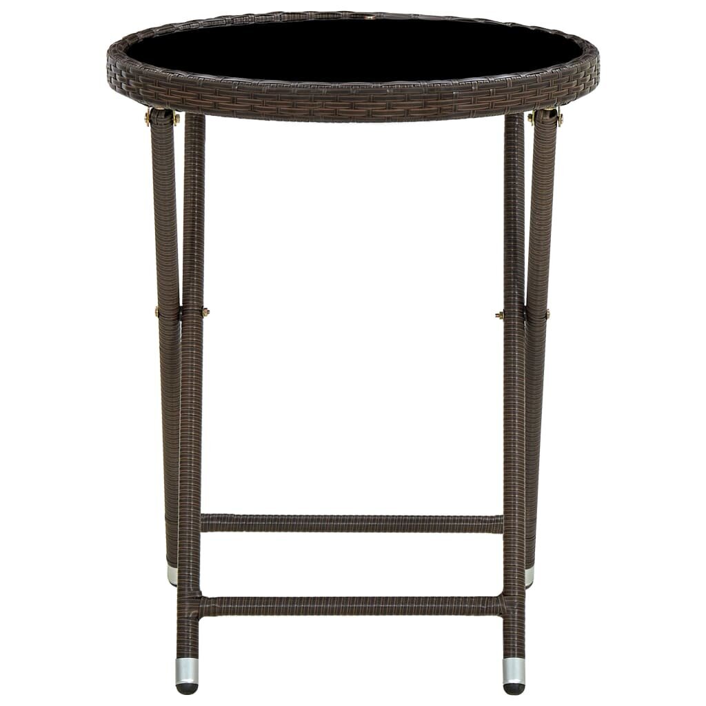 Arbatos staliukas, rudas, 60cm kaina ir informacija | Lauko stalai, staliukai | pigu.lt