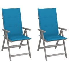 Atlošiamos sodo kėdės su pagalvėmis, 2vnt. kaina ir informacija | Lauko kėdės, foteliai, pufai | pigu.lt