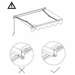 Automatinė ištraukiama markizė, 300x250 cm, geltona цена и информация | Зонты, маркизы, стойки | pigu.lt