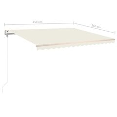 Automatinė ištraukiama markizė, 450x350 cm, ruda цена и информация | Зонты, маркизы, стойки | pigu.lt