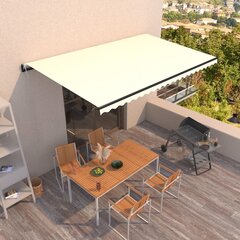 Automatinė ištraukiama markizė, 500x300 cm, ruda цена и информация | Зонты, маркизы, стойки | pigu.lt