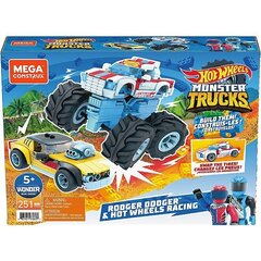 Konstruktorius Hot Wheels Monster Truck Rodger Dodger Mattel, 251 d. kaina ir informacija | Konstruktoriai ir kaladėlės | pigu.lt