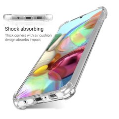 Ударопрочный силиконовый чехол Moozy для Samsung A71 - Прозрачный чехол с усиленной защитой углов цена и информация | Чехлы для телефонов | pigu.lt