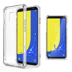 Ударопрочный силиконовый чехол Moozy для Samsung J6, Galaxy J6 2018 - Прозрачный чехол с усиленной защитой углов цена и информация | Чехлы для телефонов | pigu.lt