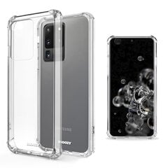 Ударопрочный силиконовый чехол Moozy для Samsung S20 Ultra - Прозрачный чехол с усиленной защитой углов цена и информация | Чехлы для телефонов | pigu.lt