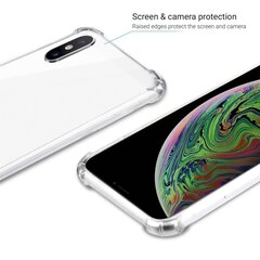 Ударопрочный силиконовый чехол Moozy для iPhone X, iPhone XS - Прозрачный чехол с усиленной защитой углов цена и информация | Чехлы для телефонов | pigu.lt