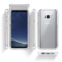 Ударопрочный силиконовый чехол Moozy для Samsung S8 - Прозрачный чехол с усиленной защитой углов цена и информация | Чехлы для телефонов | pigu.lt