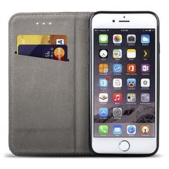 Перекидной чехол Moozy для iPhone 6s, iPhone 6 - Черный магнитный откидной футляр с держателем для карт и подставкой цена и информация | Чехлы для телефонов | pigu.lt