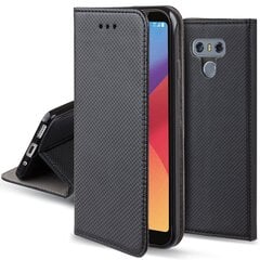 Перекидной чехол Moozy для LG G6 - Черный магнитный откидной футляр с держателем для карт и подставкой цена и информация | Чехлы для телефонов | pigu.lt